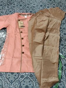 Brand new Stylish Peach Sherwani Set for Boys