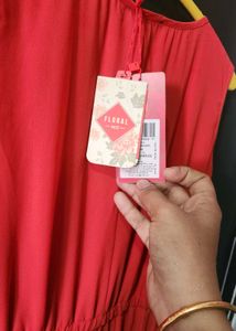 109 F maxi dress coral orange