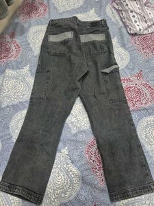 Stylish Grey Cargo Jeans