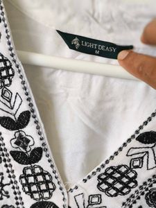 Embroidered White one piece