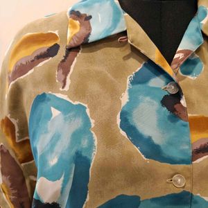 Floral Print Button-Up Shirt