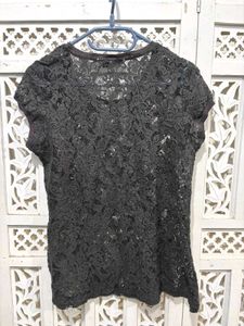 🌸 Imported Sheer Lace Top H