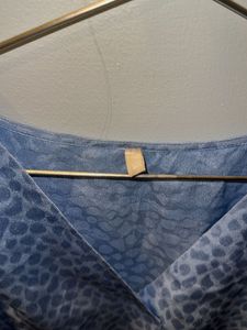 Blue Animal Print Top