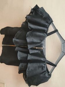 Black Ruffle Top
