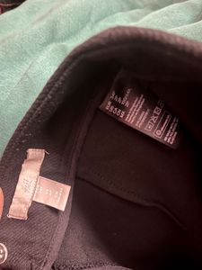 H&amp;m Black Mini Skirt with Gold Buttons