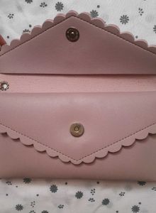 Cute Pink Scalloped Vintage Wallet