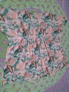 Tropical Print Kaftan Cover-Up