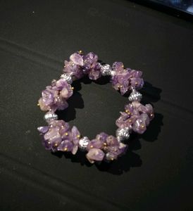 Amethyst Gemstone Crystal Bracelet