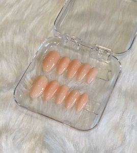 Sheer Nude Almond Press-On Nails