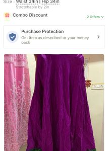 Combo Set of Dupatta and silk skirt