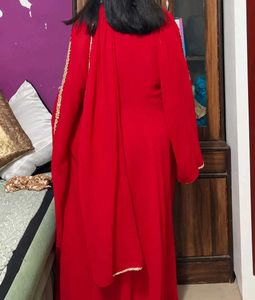 rani real colour....Elegant Red Embellished Gown