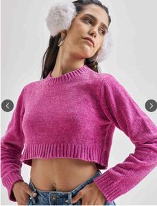 Cozy Chenille Crop Sweater