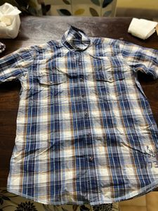 Blue Check Shirt Half Hands