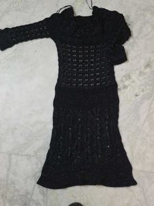 Sparkly Knit Sweater Dress
