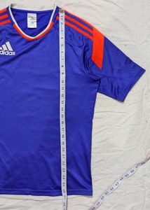 Adidas Men's Blue &amp; Red T-Shirt