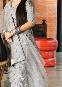 Elegant Grey Lehenga