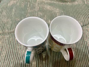 New Set of 2 Decorative Coffee Mugs