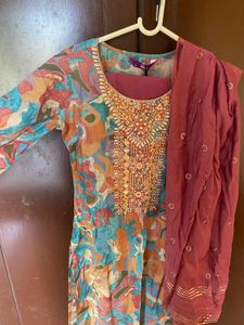 Embroidered Kurta with Dupatta Set