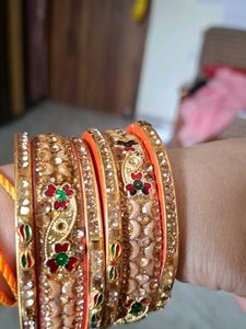 Lakh  Embellished Bangle Set