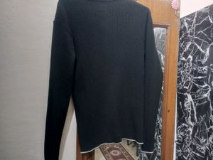 Men's Black V-Neck Sweater