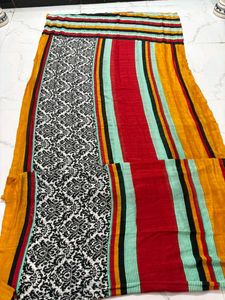 Vibrant Striped Saree