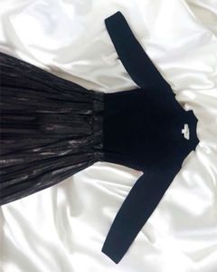 Elegant Black Pleated Maxi Dress