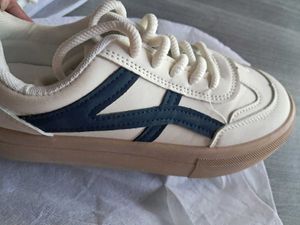 Fashion Sneakers - White &amp; Blue Accents