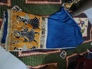 Blue &amp; Yellow Lehenga Choli Navratri outfi