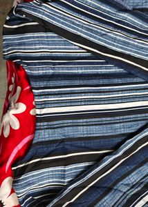 Black and white Striped Kurta top