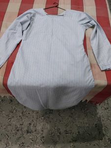 Classic Blue Striped Kurti