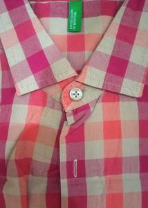 Pink &amp; White Gingham Button-Up Shirt