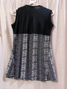 Boho Chic Denim &amp; Print Dress/Top