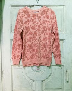Floral Pattern Acrylic Sweatshirt 🍁