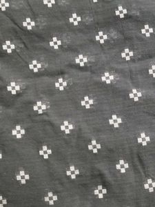Black and silver khadi saree