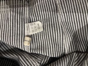 Striped Button-Up Shirt with Frayed Hem