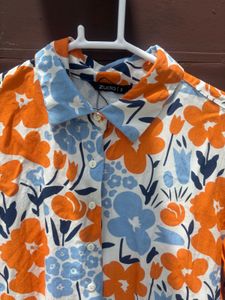 ZUDIO Vibrant Floral Print Button-Up Shirt