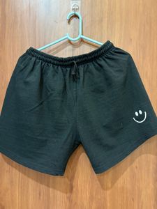 3 of Relaxed-Fit Casual Shorts with Smiley Pr