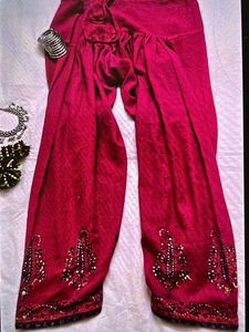 Orange Kurta Set with Pink Palazzo