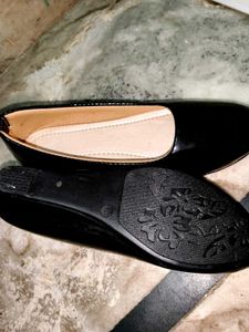 Elegant Black Patent Wedge Heels