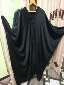 Elegant Black embroidery less abaya