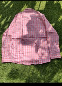 Richlook New Pink Plaid Casual Shirt