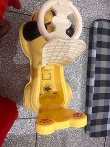 Yellow Dog Ride-On Car