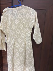 Elegant Beige Printed Kurta