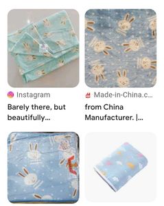 Cute Bunny Baby Blanket
