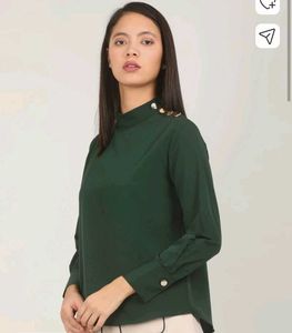 Casual Dark Green Top