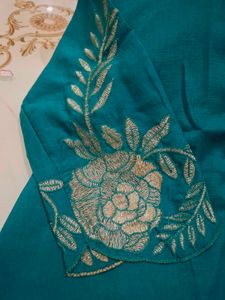 Elegant Teal Embroidered Kurta Sets