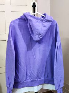 💥BUY1GET1💥 imported lavender solid knitted hoodie.