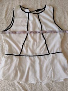 Chic White Peplum Top