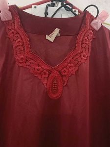 Vintage Burgundy Nightgown
