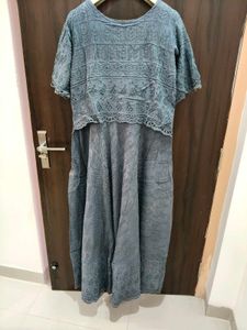 Stylish Grey Chikankari Gawn